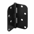 Prime-Line Door Hinge Residential Smooth Pivot, 4 in. with 5/8 in. Radius Corners, Matte Black 3 Pack U 1150983